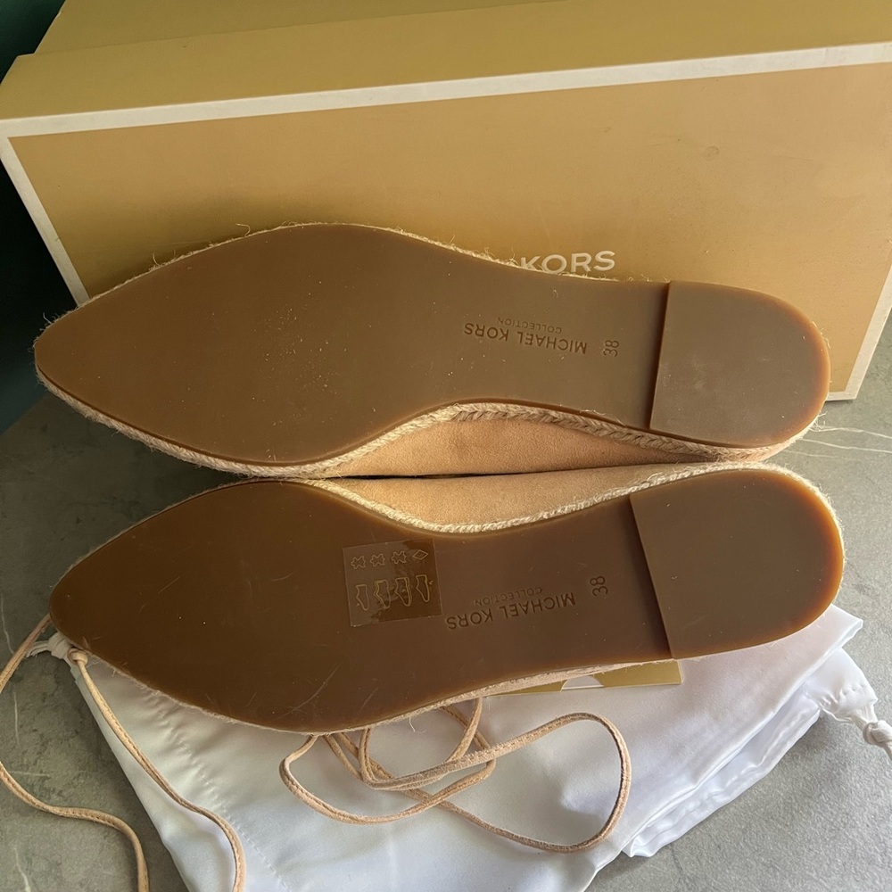 Michael Kors Cadence Suede Jute Ballet Flat - Picture 8 of 9